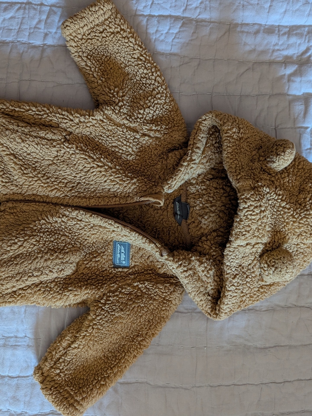 Eddie Bauer Kids Teddy Puffer Jacket in Camel Brown